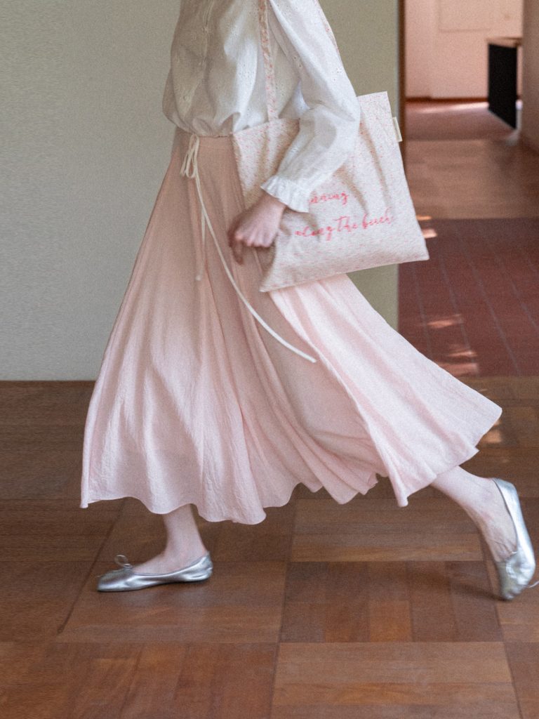 Women's French Ruffle High Waist A-Line Midi Skirt Solid Color Spring Casual Commute